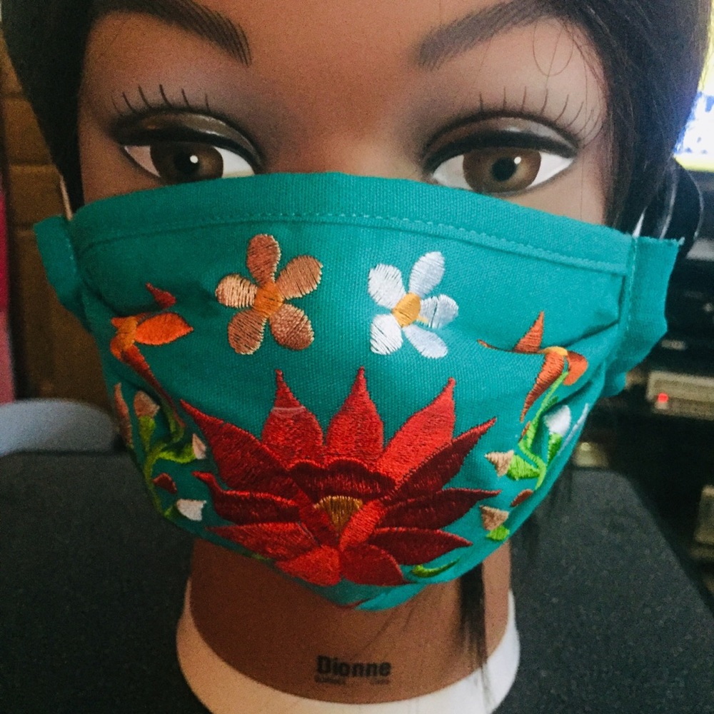 “Authentic” Mexican embroidered handmade facemask